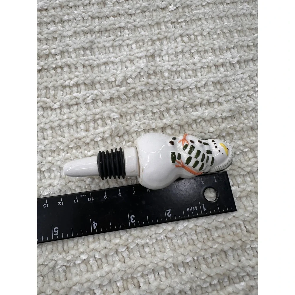 Cuisinart Wine Bottle‎ Stopper Set Christmas Snowman Tree Heart Holiday Barware